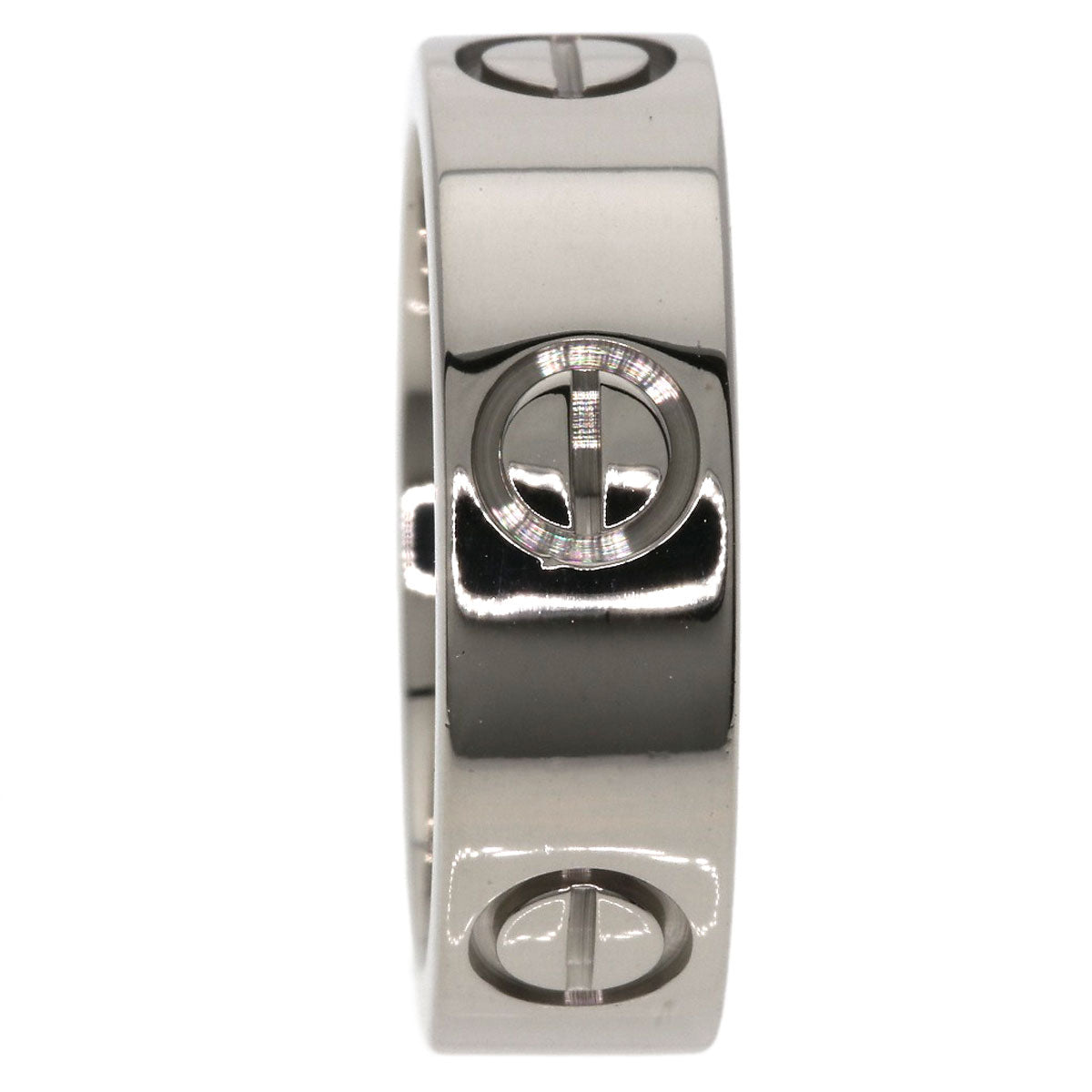 CARTIER love ring #50 Ring K18 White Gold Ladies [Used]