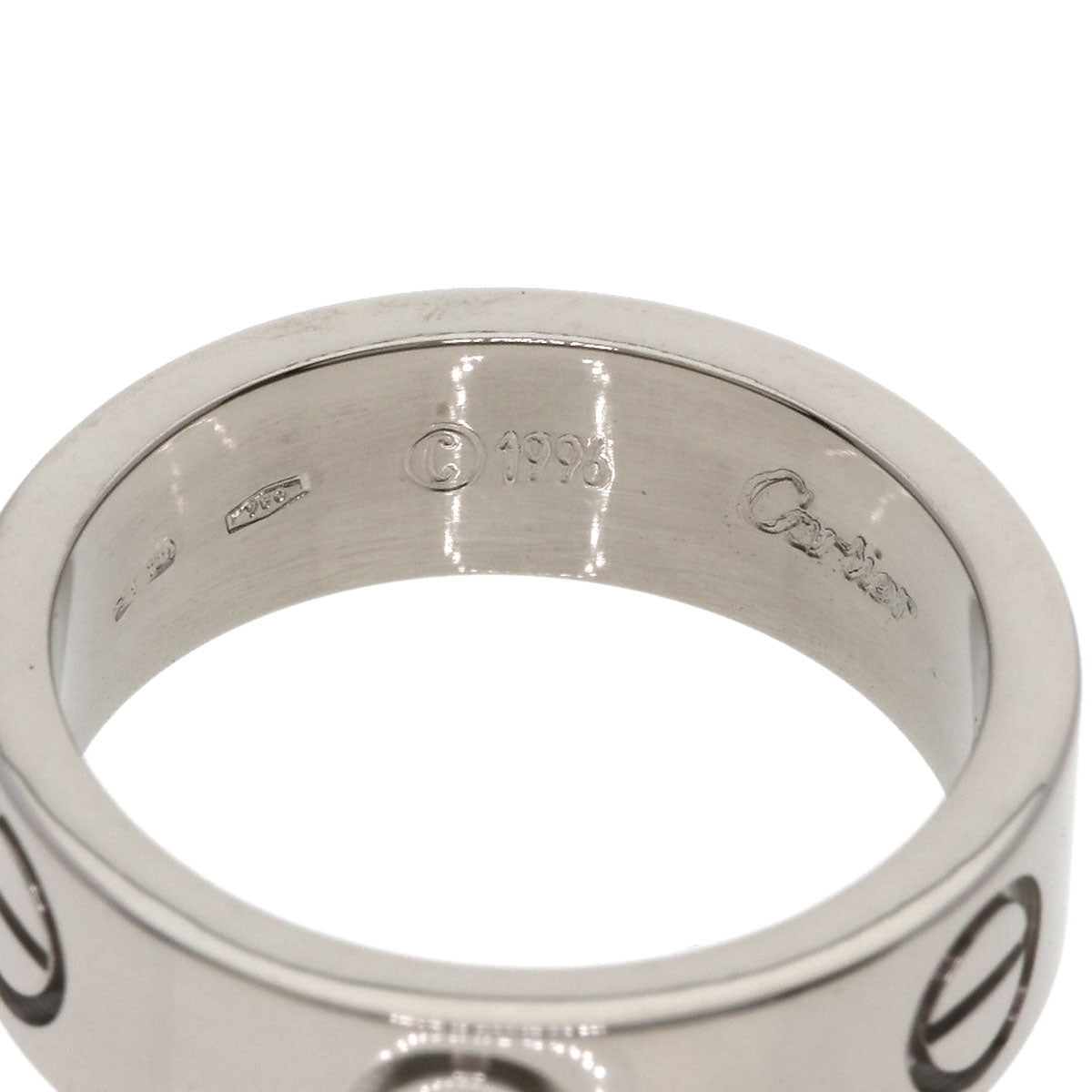 CARTIER love ring #50 Ring K18 White Gold Ladies [Used]