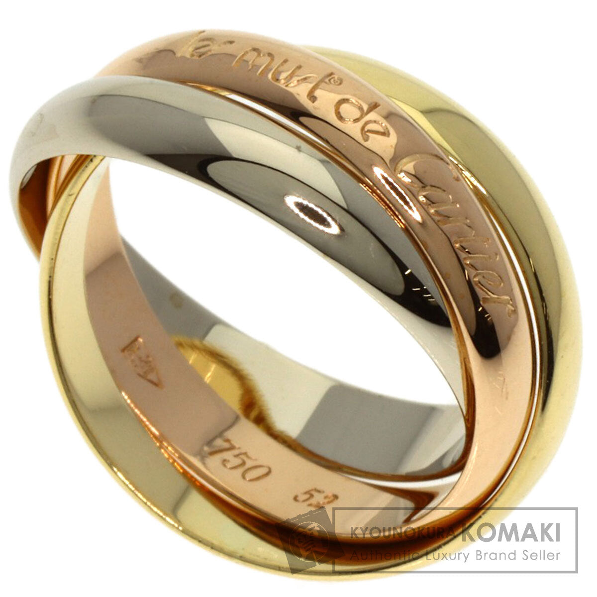 CARTIER Trinity #52 Ring K18 Yellow Gold K18 White GoldLadies [Used]