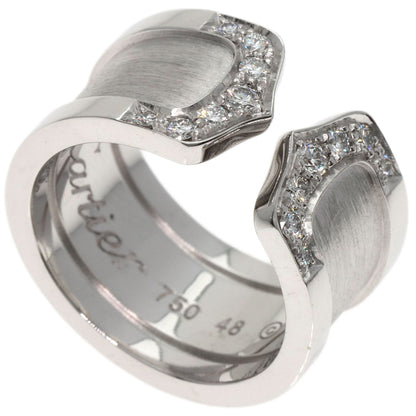 CARTIER C2 Ring LM Diamond #48 Ring K18 White Gold Ladies [Used]