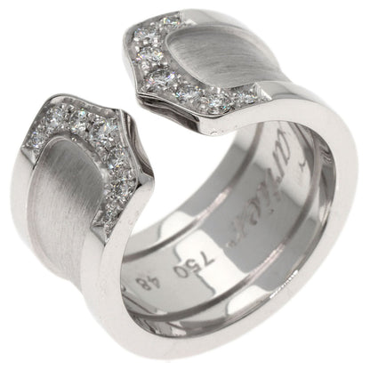 CARTIER C2 Ring LM Diamond #48 Ring K18 White Gold Ladies [Used]