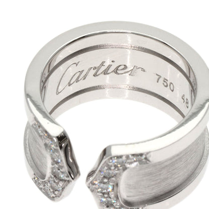 CARTIER C2 Ring LM Diamond #48 Ring K18 White Gold Ladies [Used]