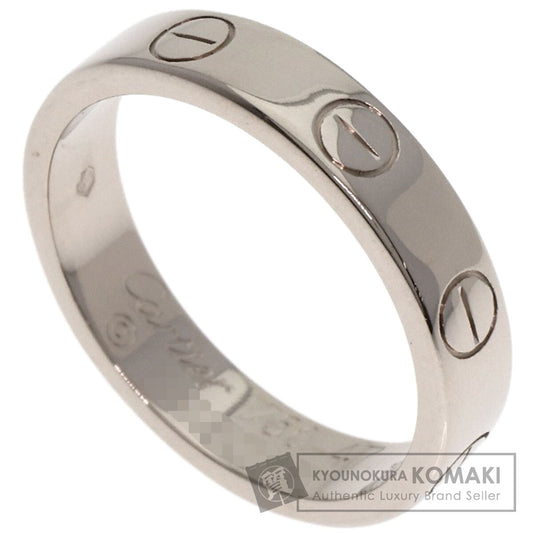 CARTIER Mini love ring # 47 Ring K18 White Gold Ladies [Used]