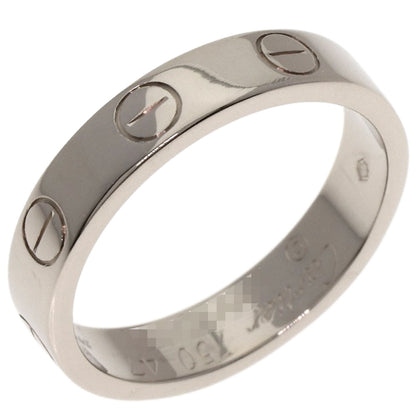 CARTIER Mini love ring # 47 Ring K18 White Gold Ladies [Used]