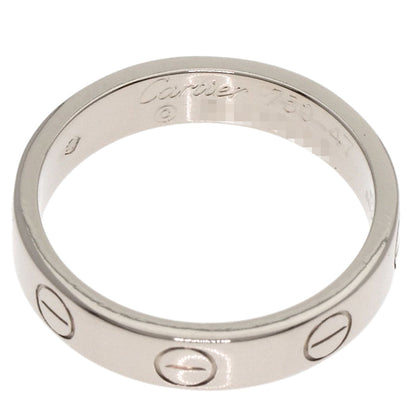 CARTIER Mini love ring # 47 Ring K18 White Gold Ladies [Used]