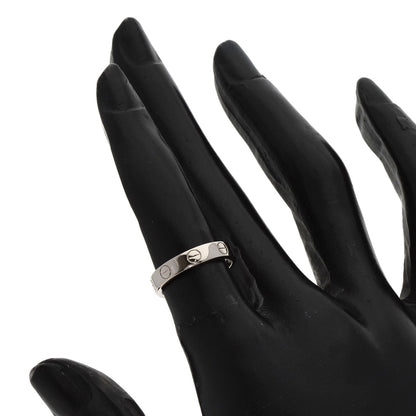 CARTIER Mini love ring # 47 Ring K18 White Gold Ladies [Used]