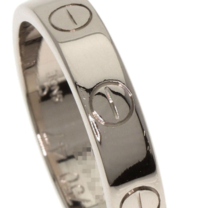 CARTIER Mini love ring # 47 Ring K18 White Gold Ladies [Used]