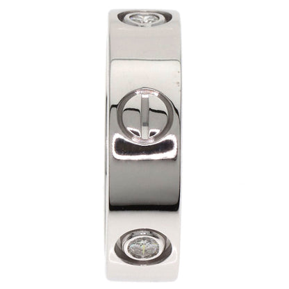 CARTIER love ring 3P Diamond #52 Ring K18 White Gold Ladies [Used]