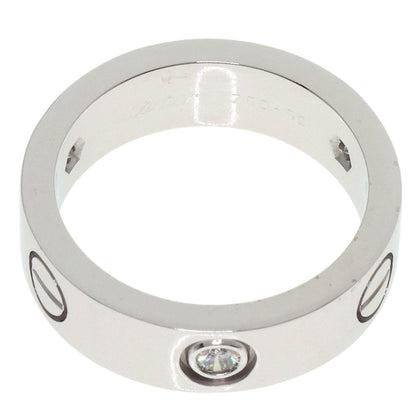 CARTIER love ring 3P Diamond #52 Ring K18 White Gold Ladies [Used]