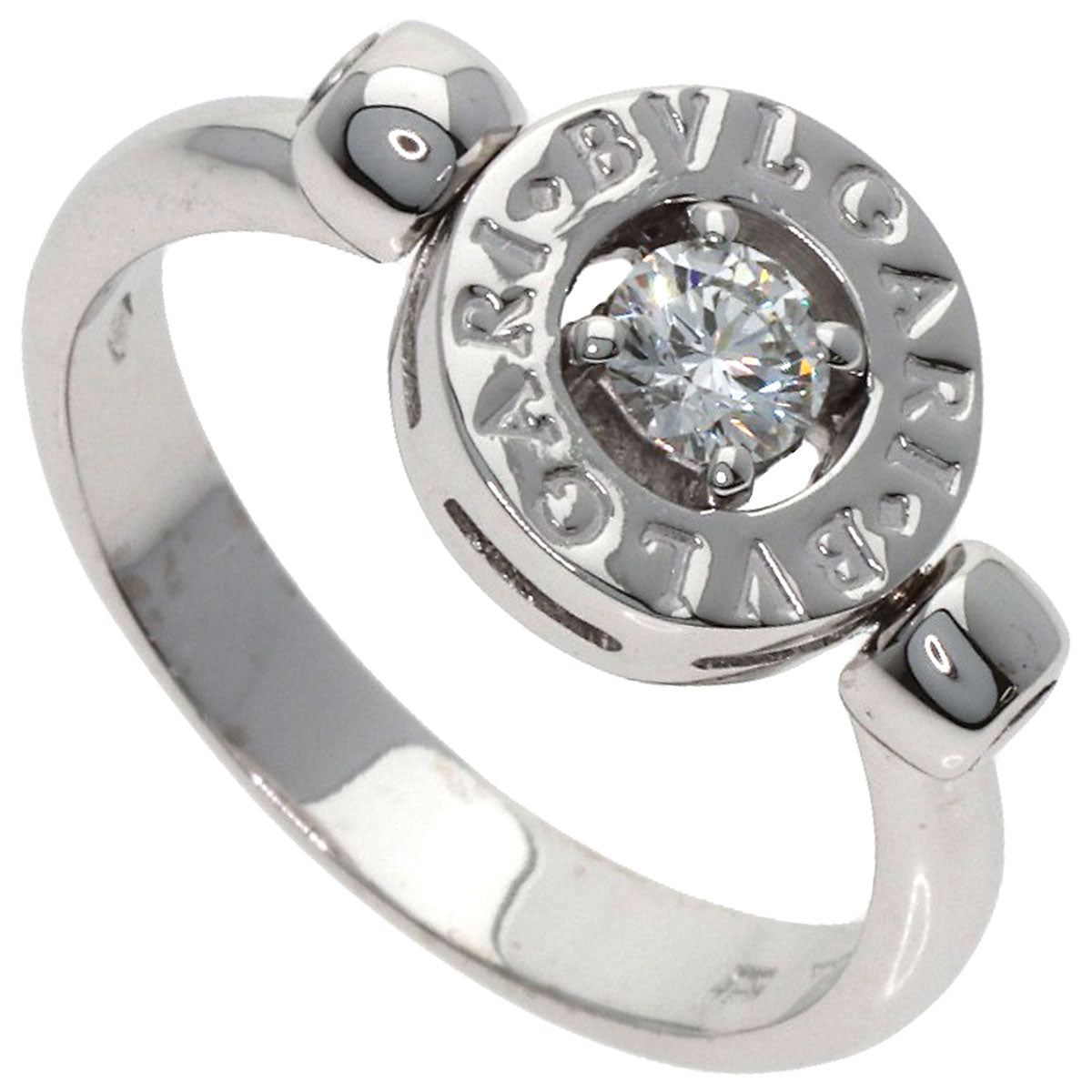 BVLGARI BVLGARI BVLGARI Diamond Flip Ring K18 White Gold Ladies [Used]