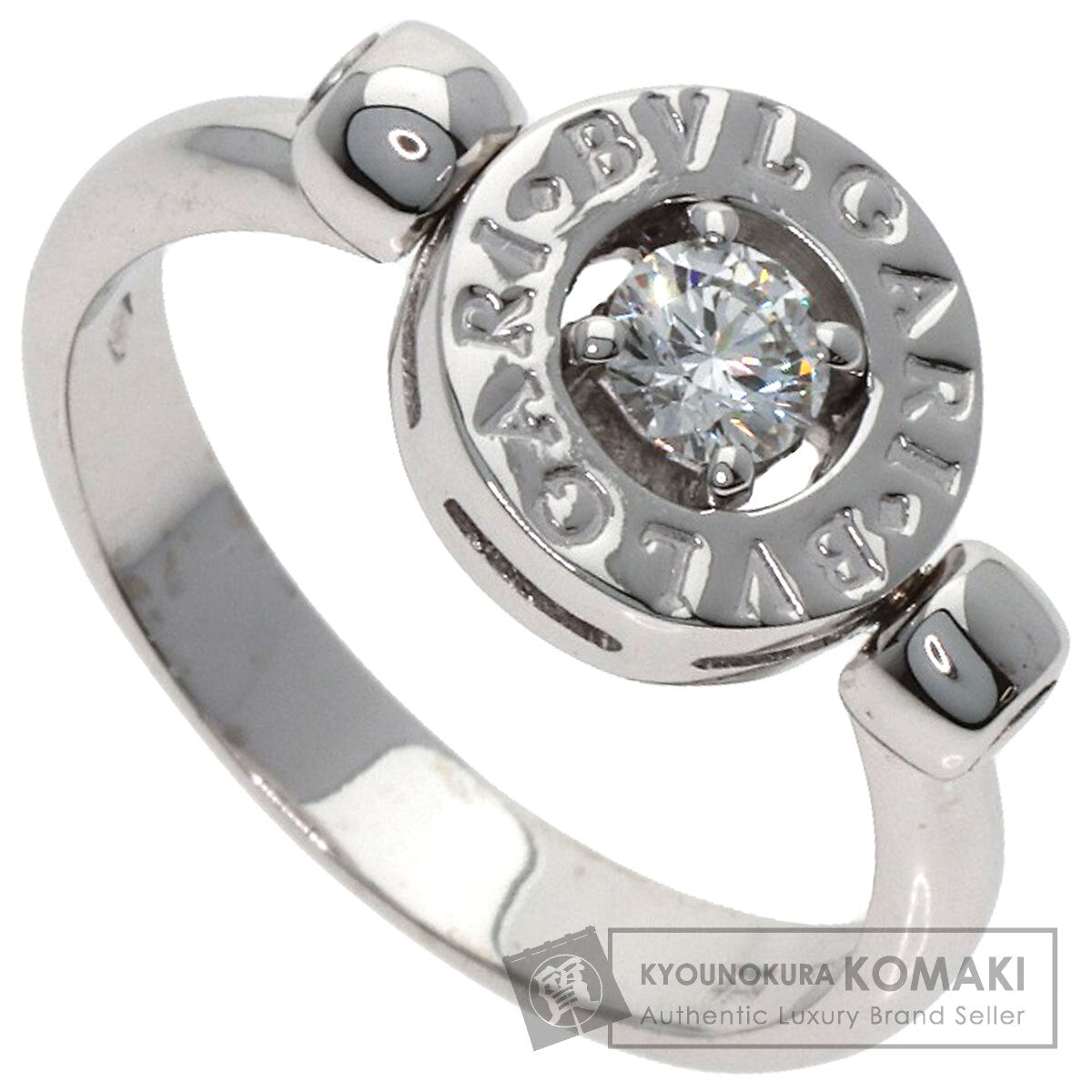 BVLGARI BVLGARI BVLGARI Diamond Flip Ring K18 White Gold Ladies [Used]