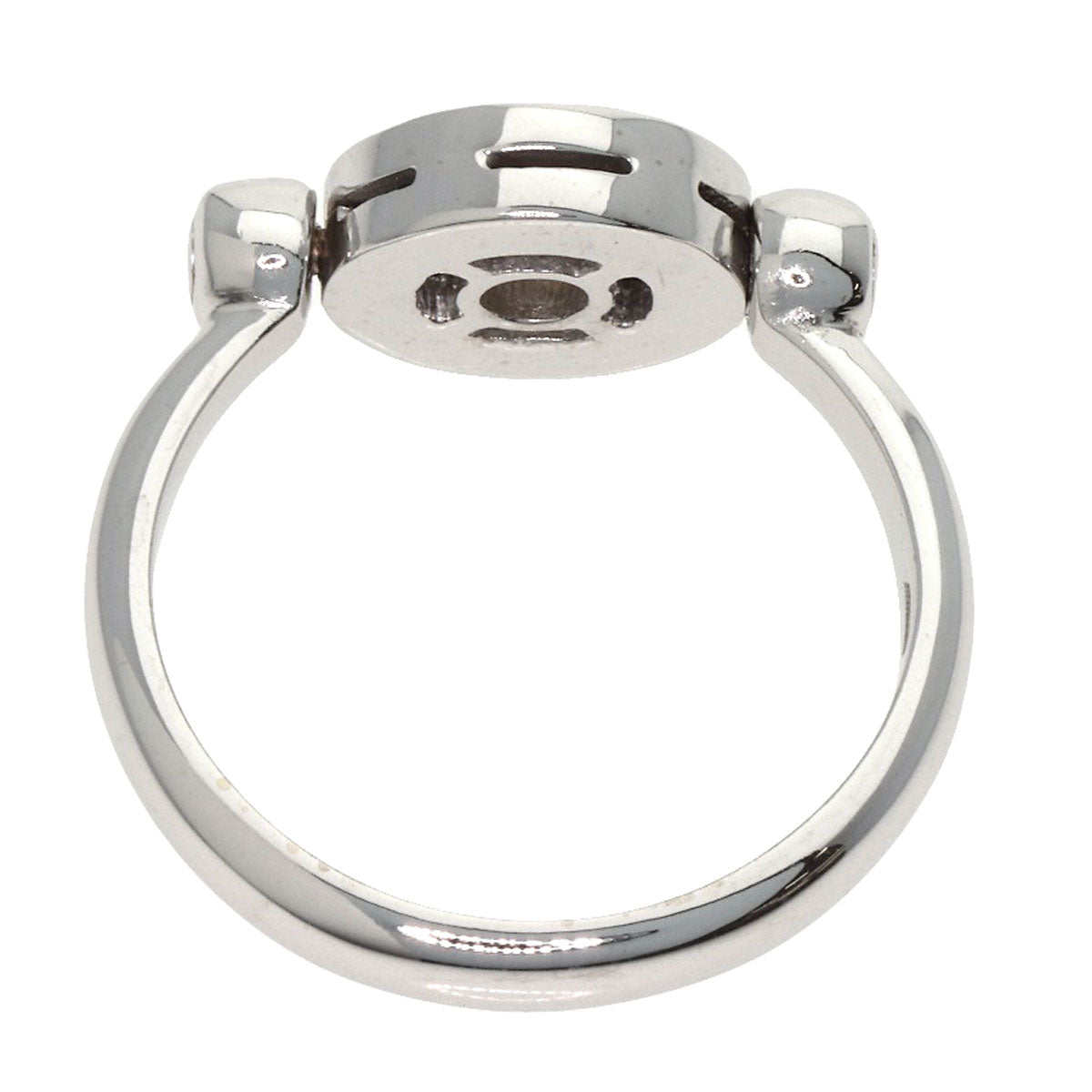 BVLGARI BVLGARI BVLGARI Diamond Flip Ring K18 White Gold Ladies [Used]