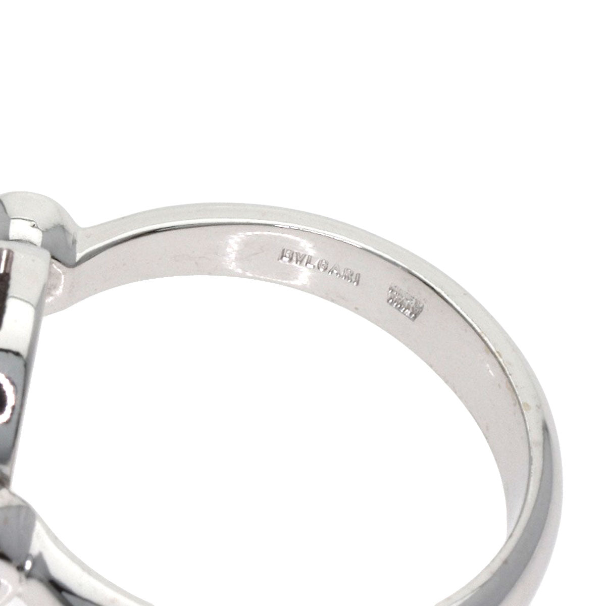 BVLGARI BVLGARI BVLGARI Diamond Flip Ring K18 White Gold Ladies [Used]