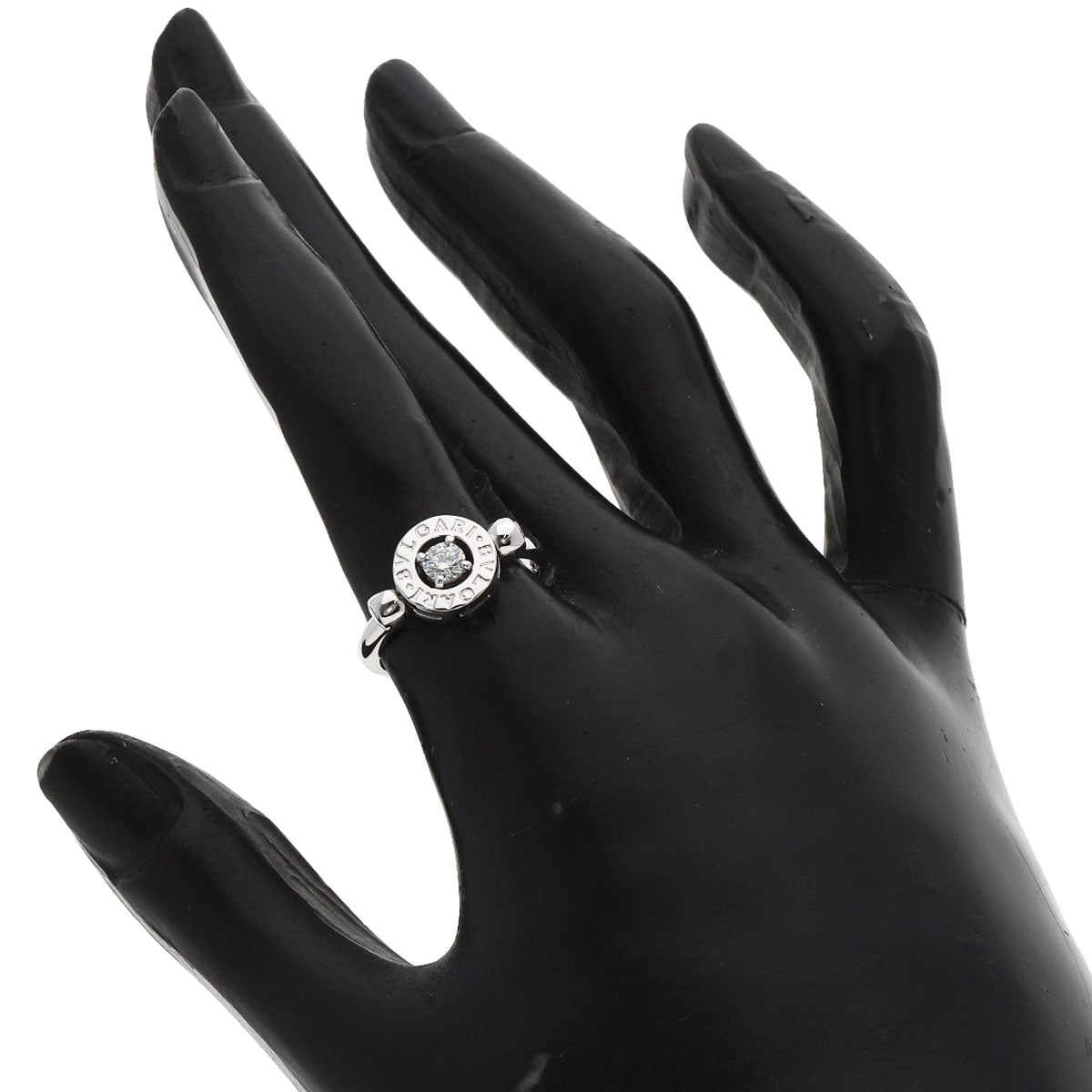 BVLGARI BVLGARI BVLGARI Diamond Flip Ring K18 White Gold Ladies [Used]