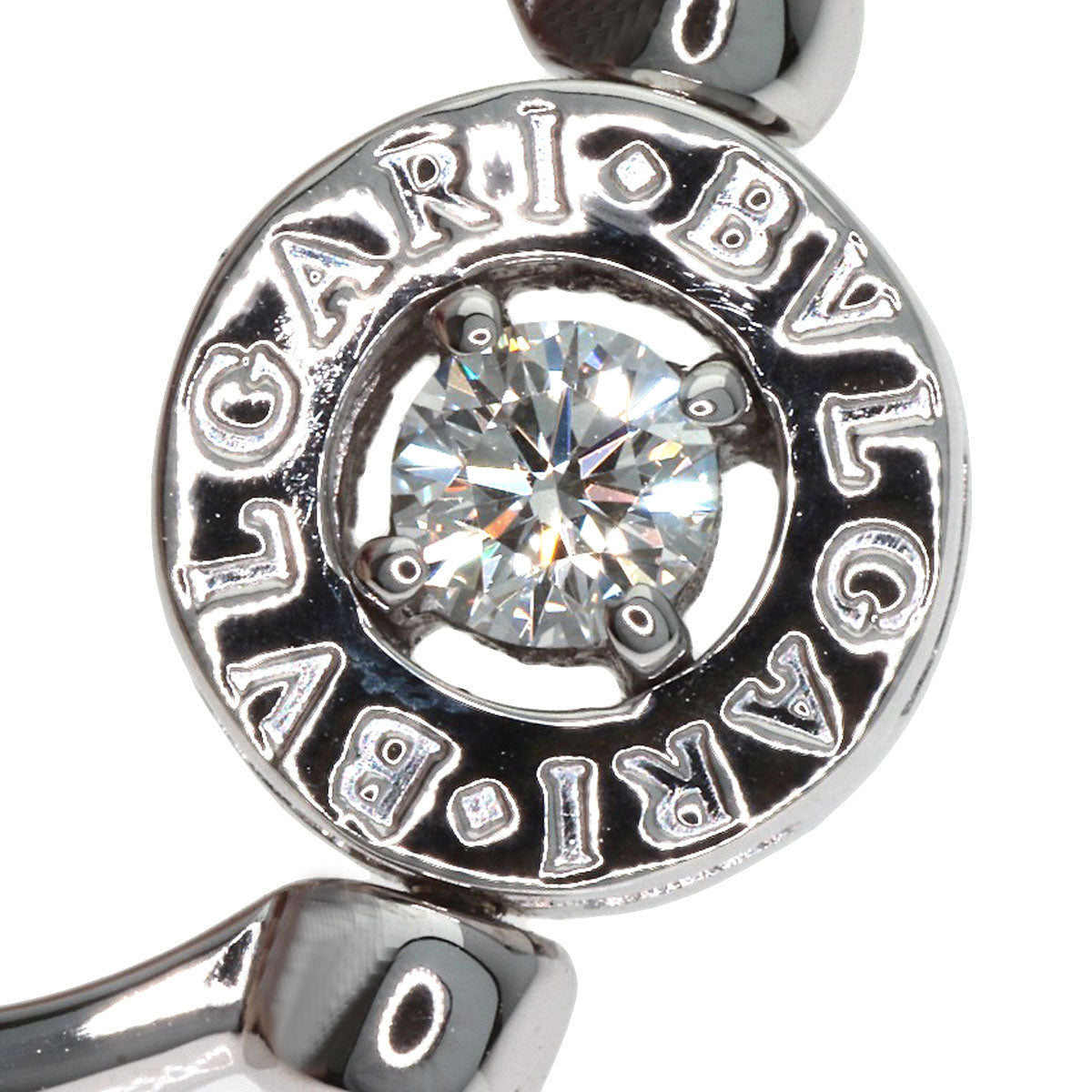 BVLGARI BVLGARI BVLGARI Diamond Flip Ring K18 White Gold Ladies [Used]