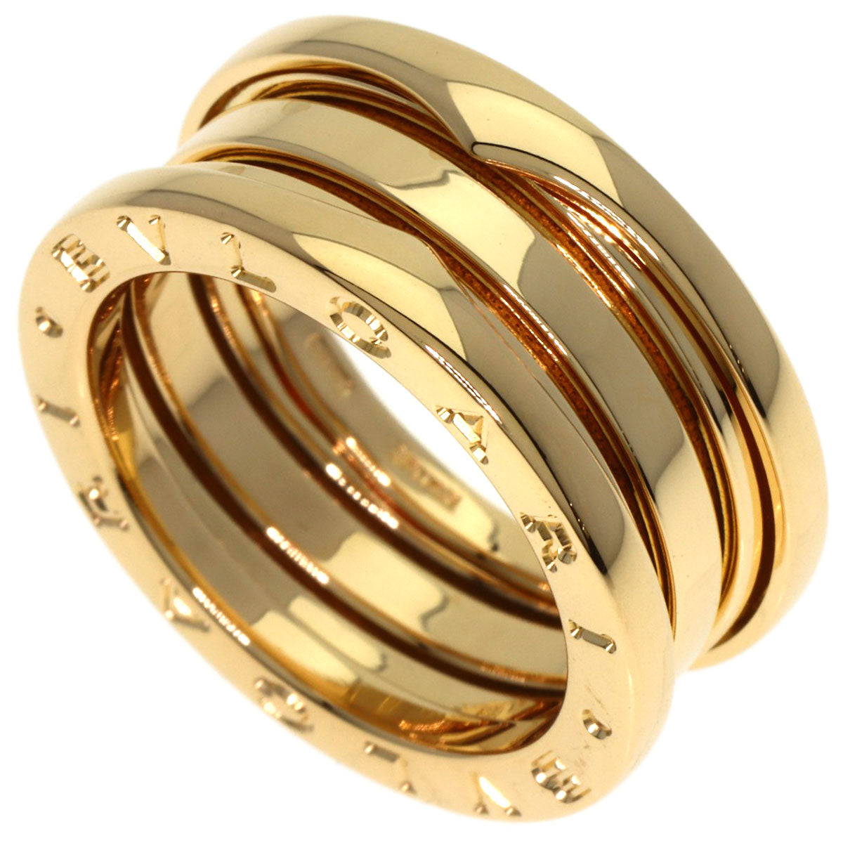 BVLGARI B.zero1 3-band #51 Ring K18 Yellow Gold Ladies [Used]