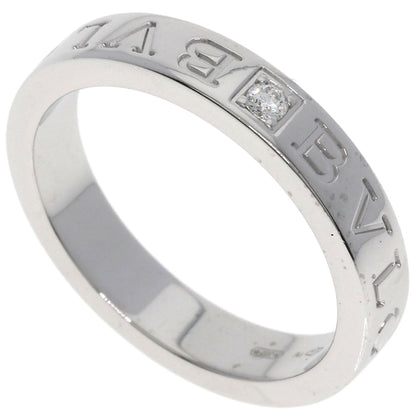 BVLGARI Double logo Diamond Ring K18 White Gold Ladies [Used]