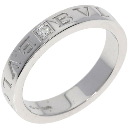 BVLGARI Double logo Diamond Ring K18 White Gold Ladies [Used]