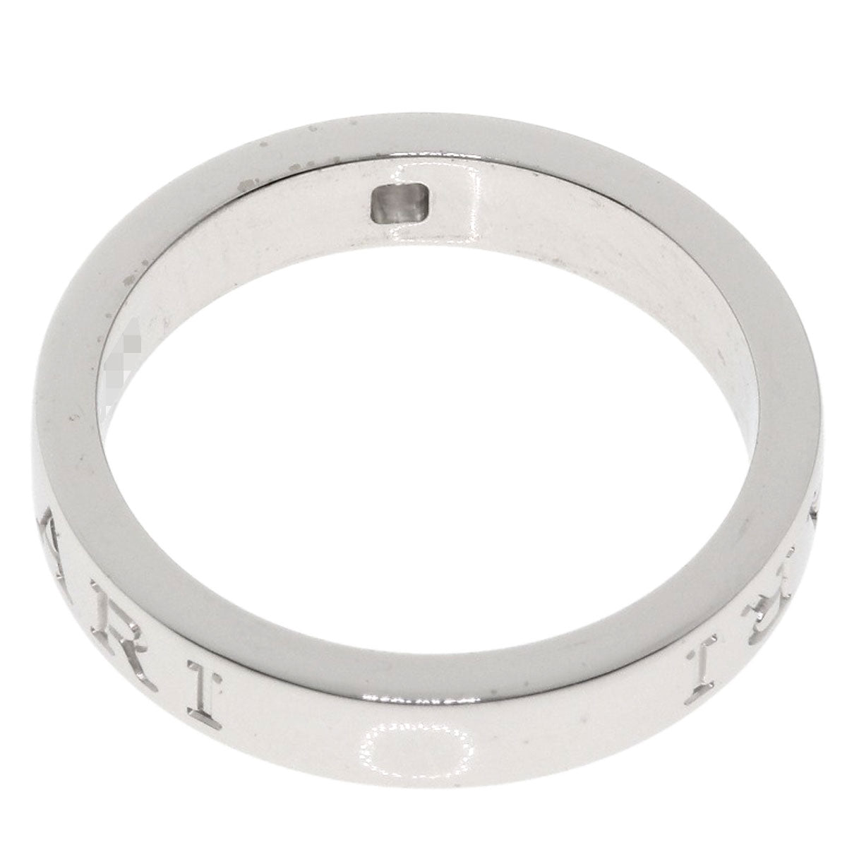 BVLGARI Double logo Diamond Ring K18 White Gold Ladies [Used]