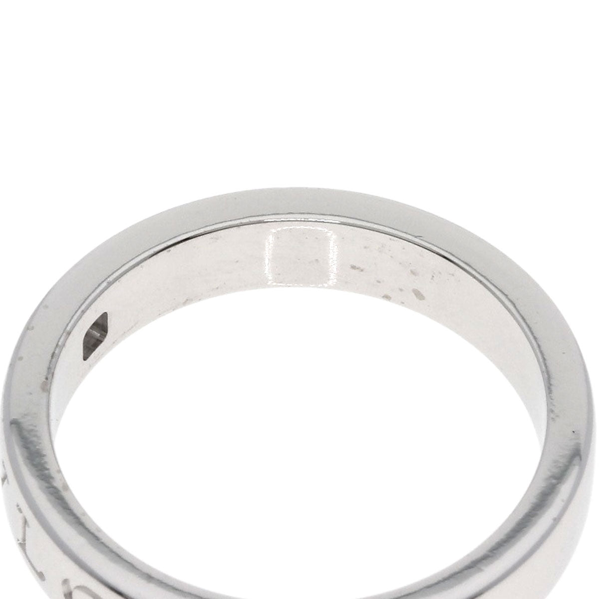 BVLGARI Double logo Diamond Ring K18 White Gold Ladies [Used]