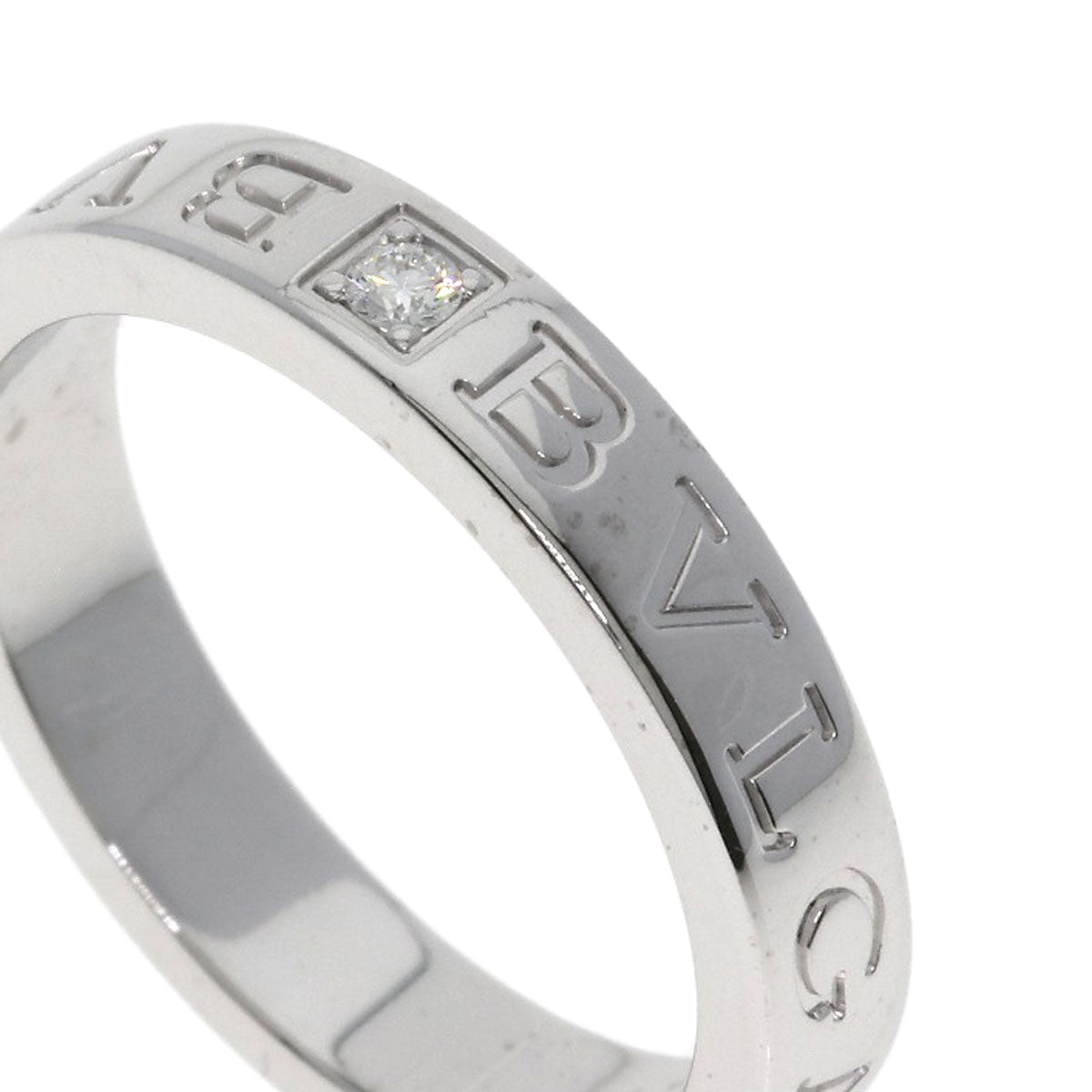 BVLGARI Double logo Diamond Ring K18 White Gold Ladies [Used]