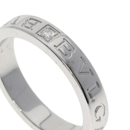 BVLGARI Double logo Diamond Ring K18 White Gold Ladies [Used]