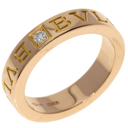 BVLGARI Double logo 1P Diamond Ring K18 Pink Gold Ladies [Used]