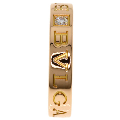BVLGARI Double logo 1P Diamond Ring K18 Pink Gold Ladies [Used]