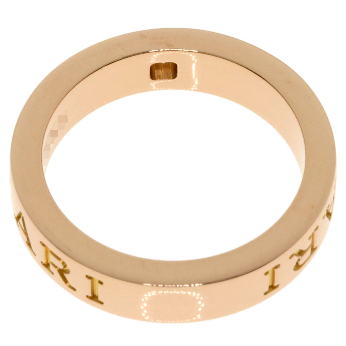 BVLGARI Double logo 1P Diamond Ring K18 Pink Gold Ladies [Used]