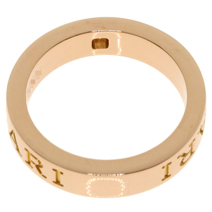 BVLGARI Double logo 1P Diamond Ring K18 Pink Gold Ladies [Used]