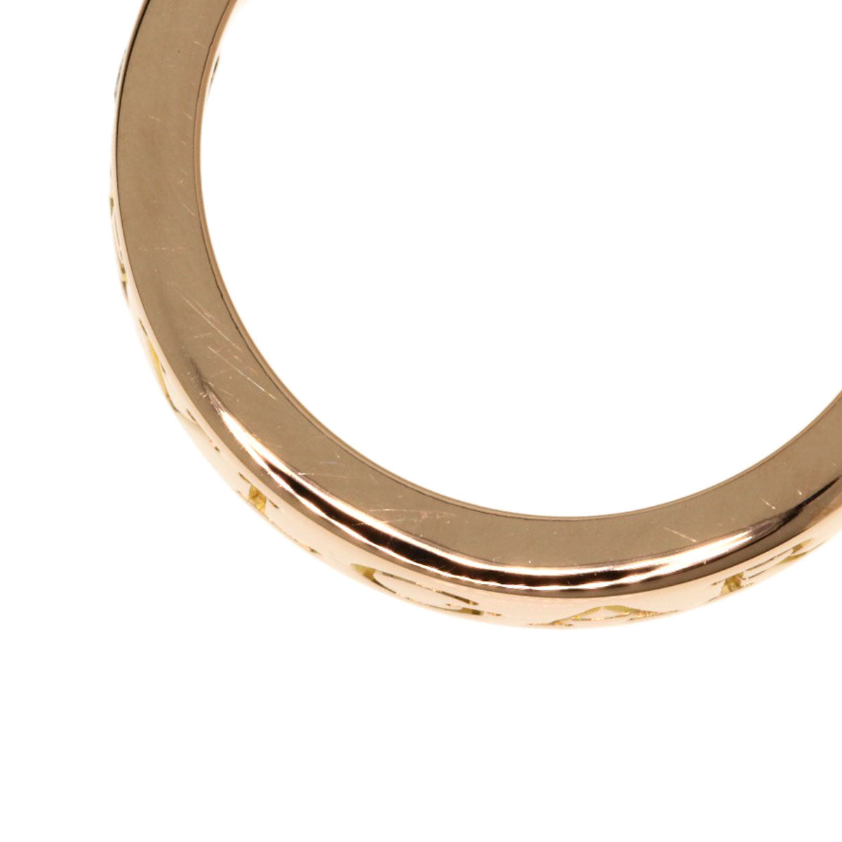 BVLGARI Double logo 1P Diamond Ring K18 Pink Gold Ladies [Used]