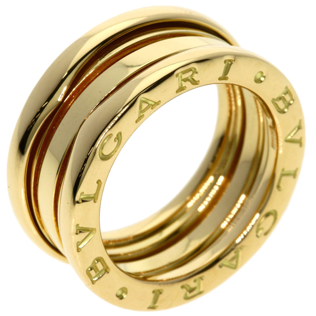 BVLGARI B.zero1 2 Band #49 Ring K18 Yellow Gold Ladies [Used]