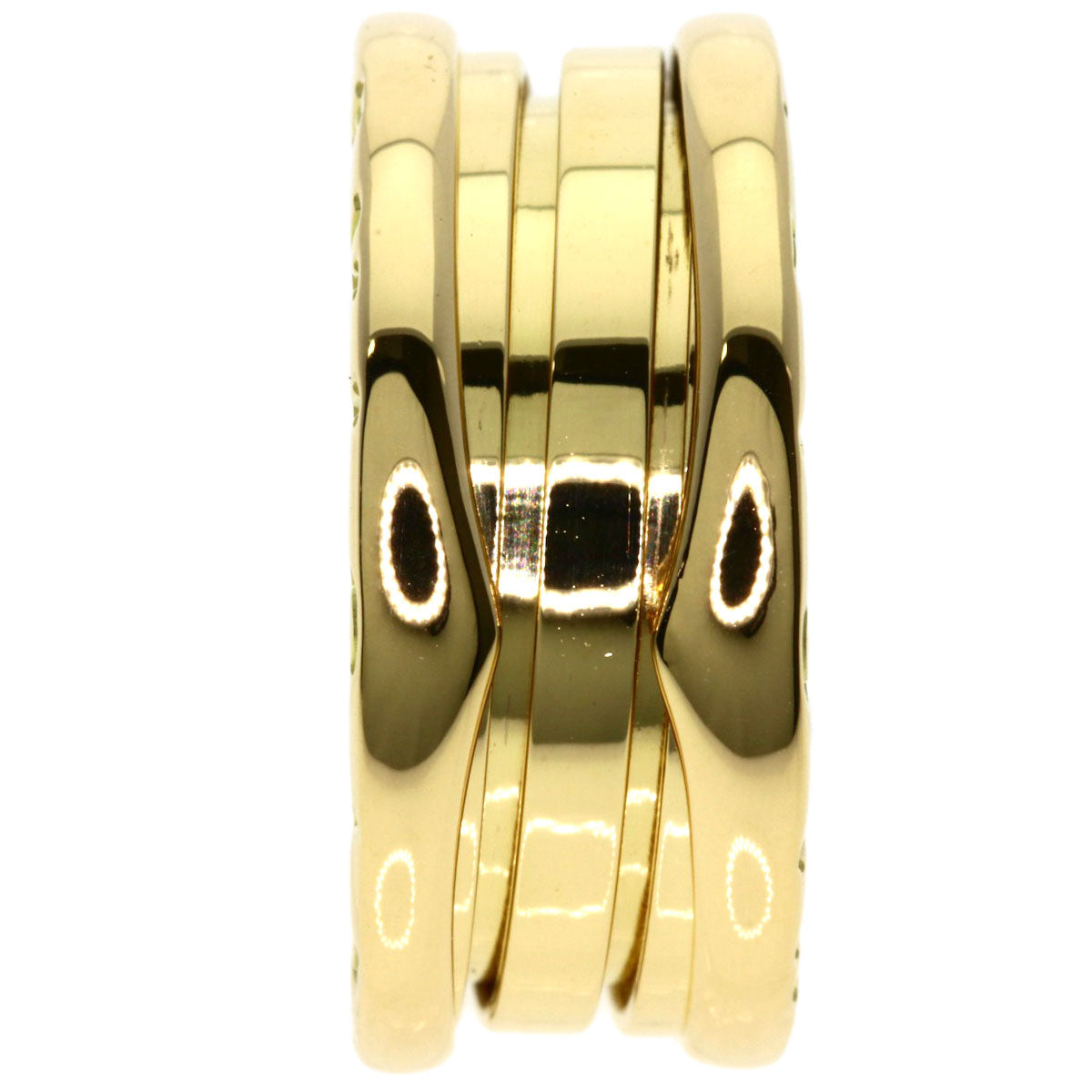 BVLGARI B.zero1 2 Band #49 Ring K18 Yellow Gold Ladies [Used]