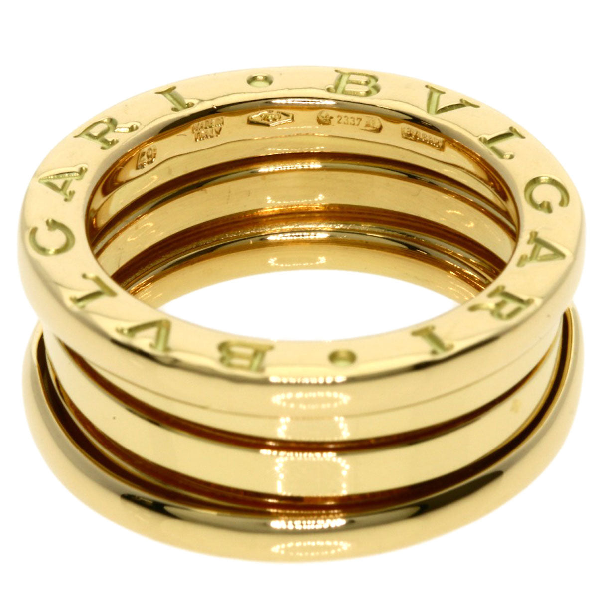 BVLGARI B.zero1 2 Band #49 Ring K18 Yellow Gold Ladies [Used]