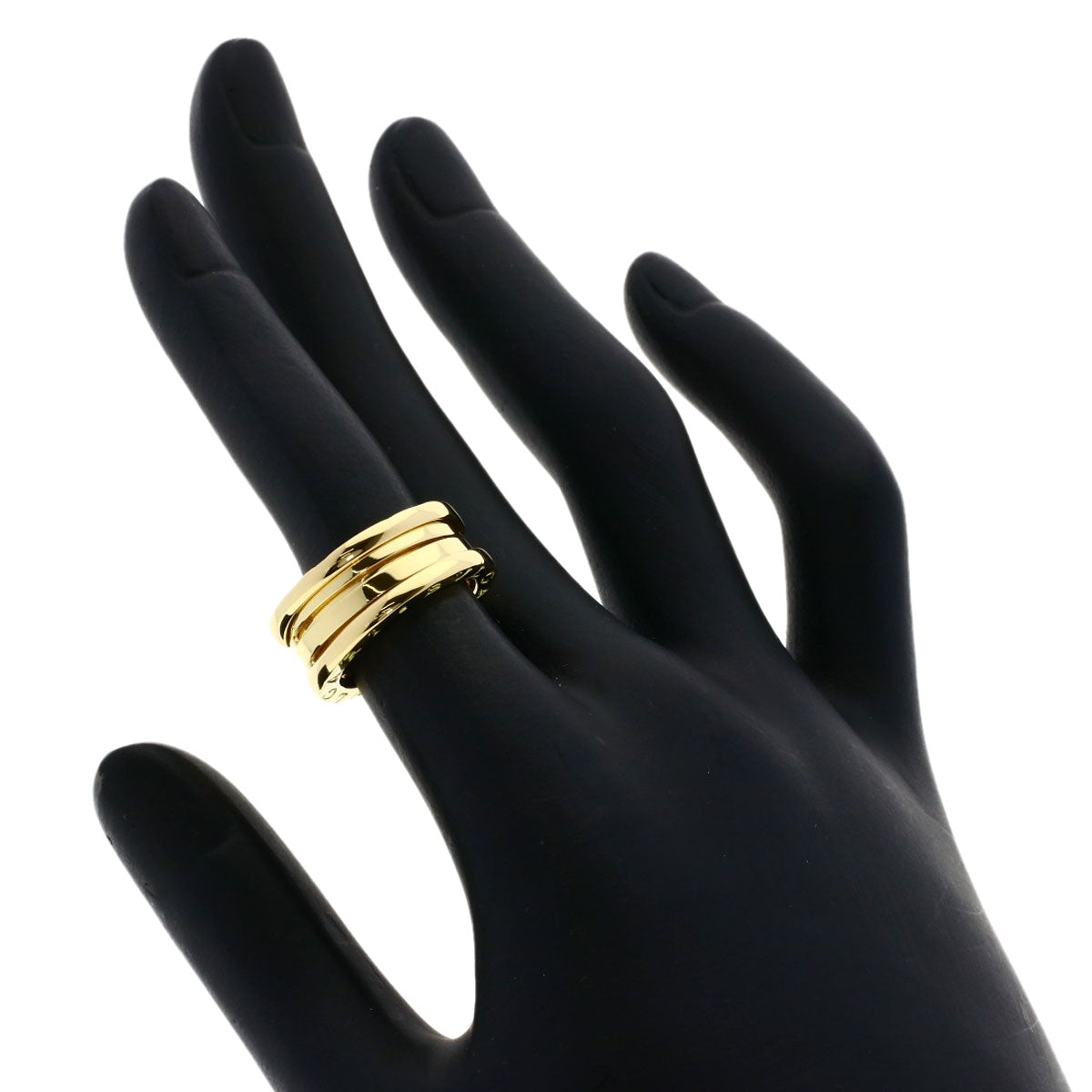 BVLGARI B.zero1 2 Band #49 Ring K18 Yellow Gold Ladies [Used]