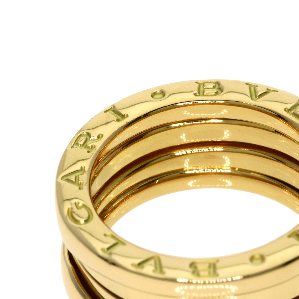 BVLGARI B.zero1 2 Band #49 Ring K18 Yellow Gold Ladies [Used]