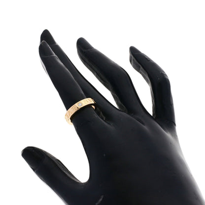 BVLGARI Double Logo 1P Diamond Ring K18 Pink Gold Ladies [Used]