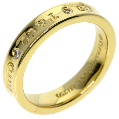 TIFFANY&Co. 1837 Narrow 2P Diamond Ring K18 Yellow Gold Ladies [Used]