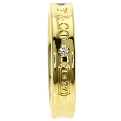 TIFFANY&Co. 1837 Narrow 2P Diamond Ring K18 Yellow Gold Ladies [Used]