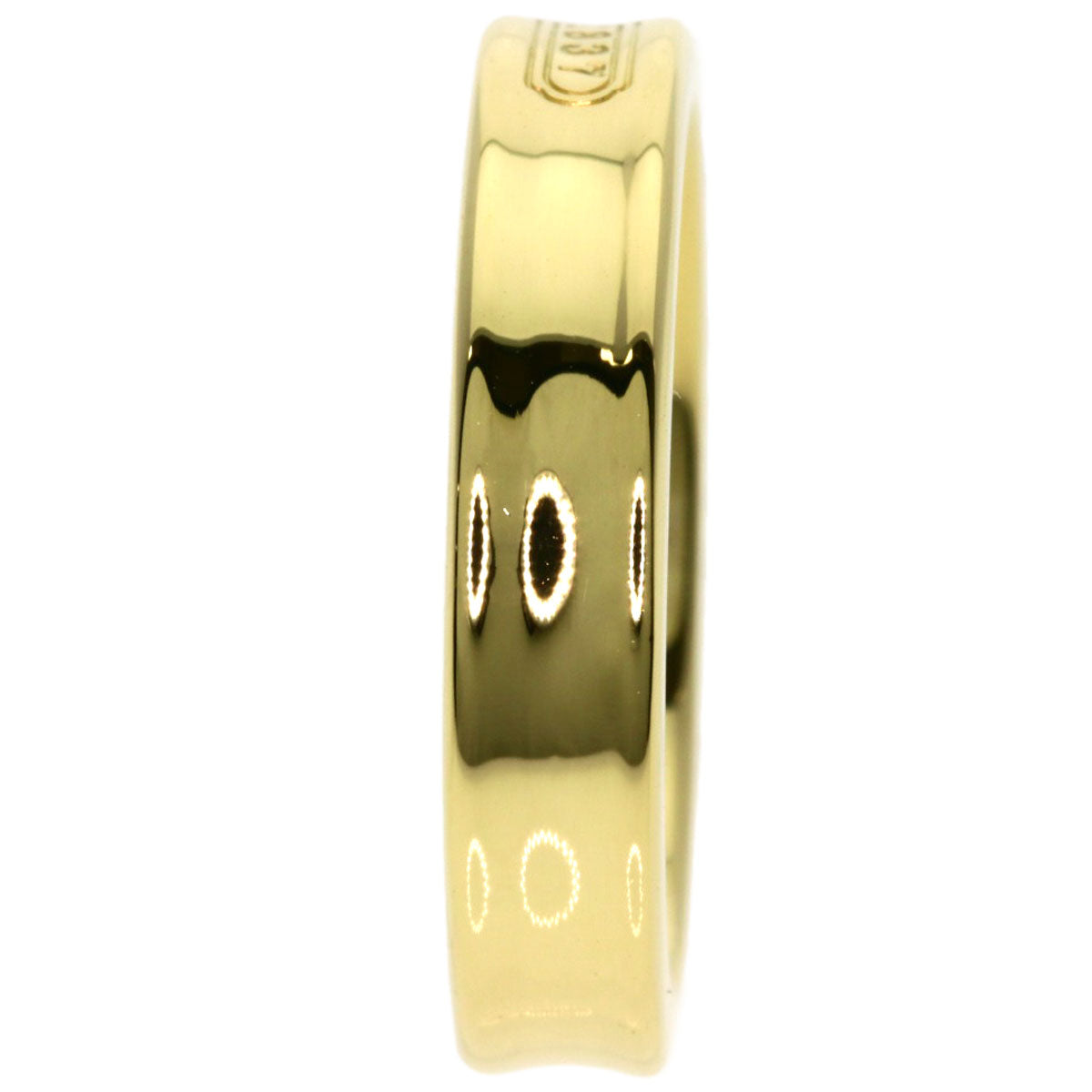 TIFFANY&Co. 1837 Narrow 2P Diamond Ring K18 Yellow Gold Ladies [Used]