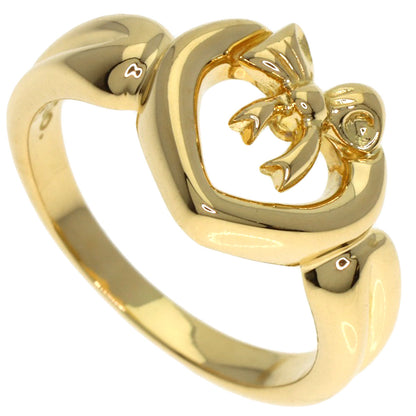 TIFFANY&Co. Heart ribbon Ring K18 Yellow Gold Ladies [Used]