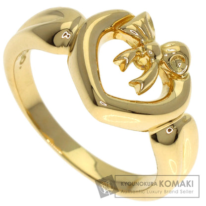 TIFFANY&Co. Heart ribbon Ring K18 Yellow Gold Ladies [Used]