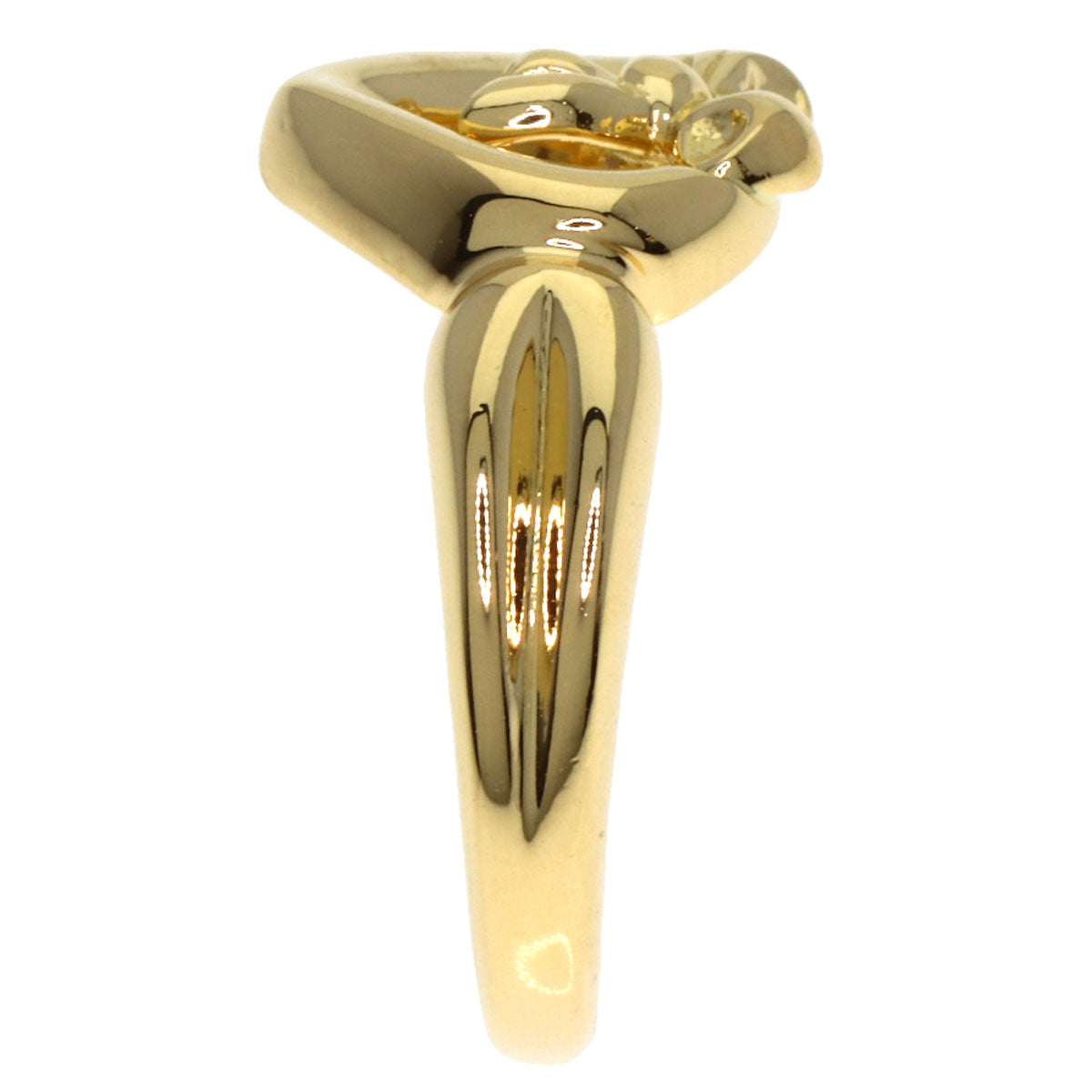 TIFFANY&Co. Heart ribbon Ring K18 Yellow Gold Ladies [Used]