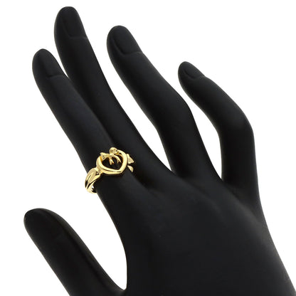 TIFFANY&Co. Heart ribbon Ring K18 Yellow Gold Ladies [Used]