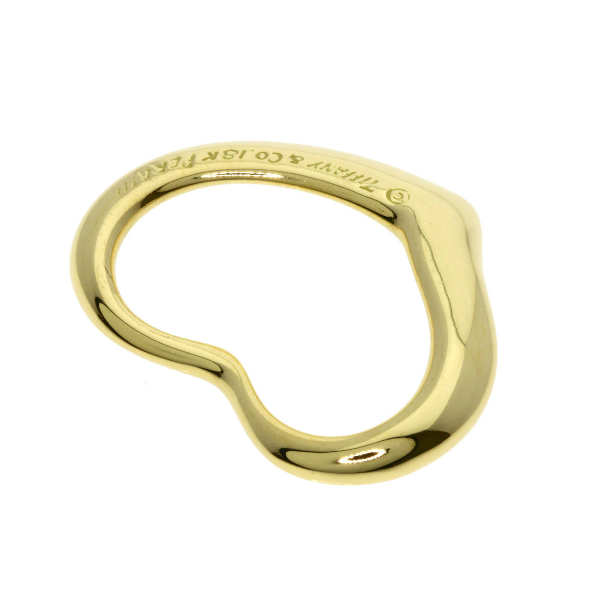 TIFFANY&Co. Open heart Pendant top K18 Yellow Gold Ladies [Used]