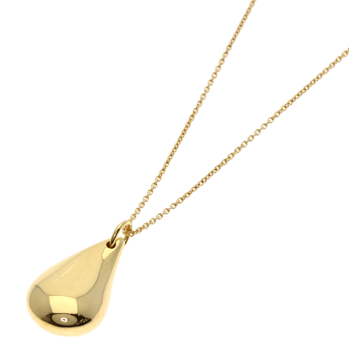 TIFFANY&Co. teardrop Necklace K18 Yellow Gold Ladies [Used]