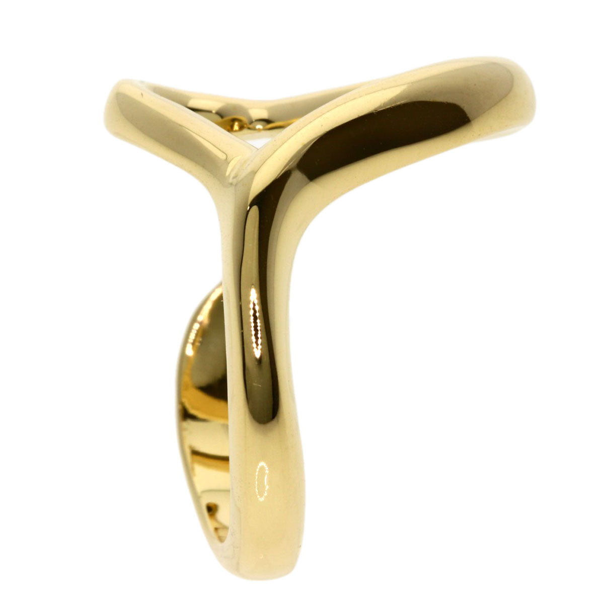 TIFFANY&Co. Open heart Ring K18 Yellow Gold Ladies [Used]