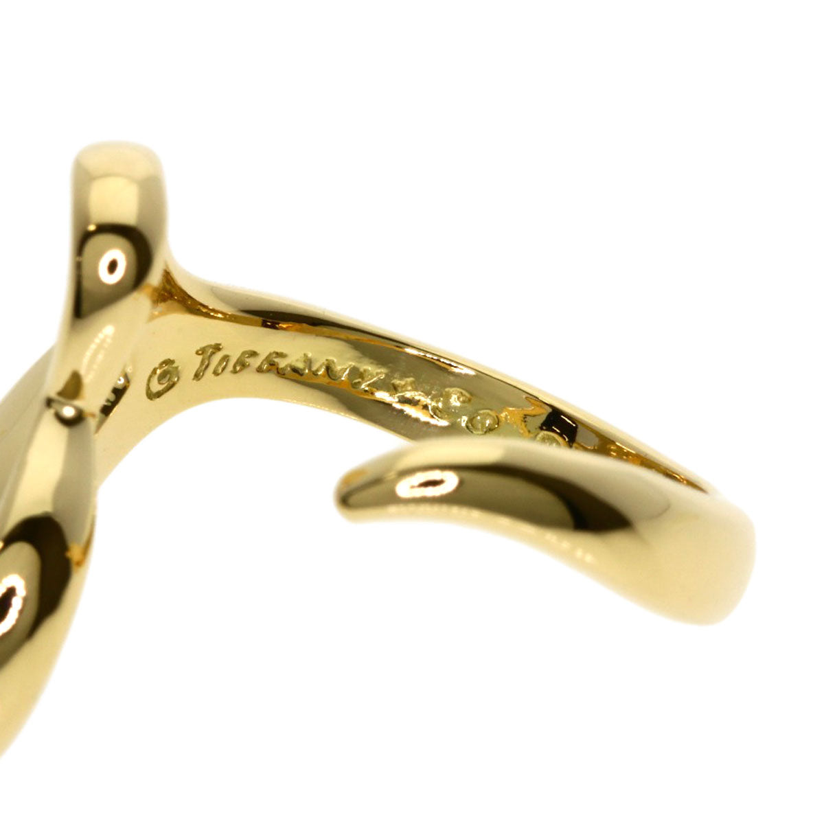 TIFFANY&Co. Open heart Ring K18 Yellow Gold Ladies [Used]