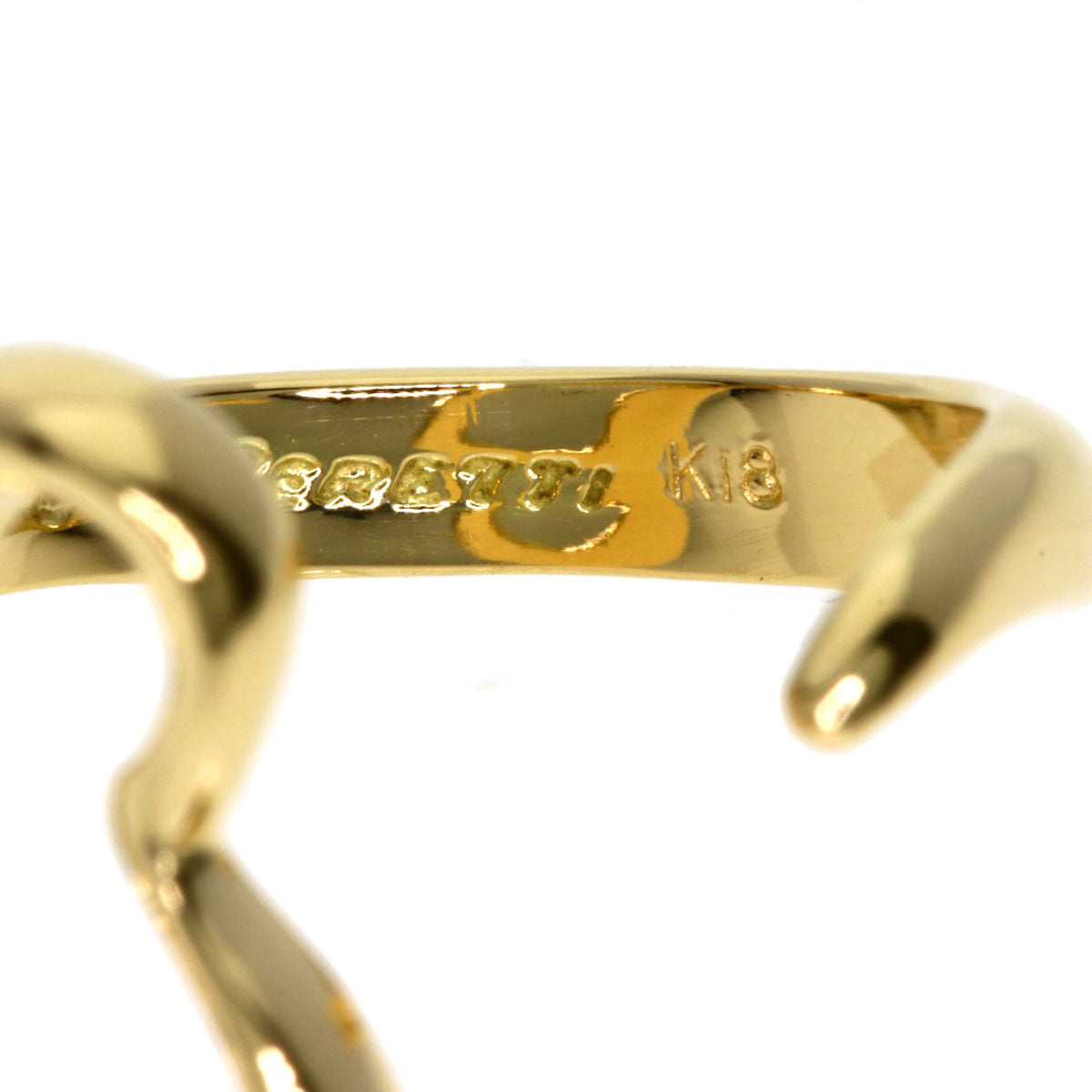 TIFFANY&Co. Open heart Ring K18 Yellow Gold Ladies [Used]