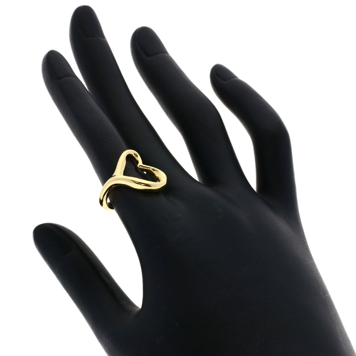 TIFFANY&Co. Open heart Ring K18 Yellow Gold Ladies [Used]